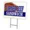Signmission Corned Beef Sandwich Yard Sign & Stake outdoor plastic coroplast window, C-1824 Corned Beef Sandwich C-1824 Corned Beef Sandwich - alternate 1